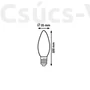 Kép 2/2 - Filament LED IZZÓ C35 E14 4W, 500 lm, 2700K - Gyertya