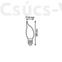 Kép 2/2 - Filament LED izzó E14 4W, 350 lm, 2700K - Gyertya